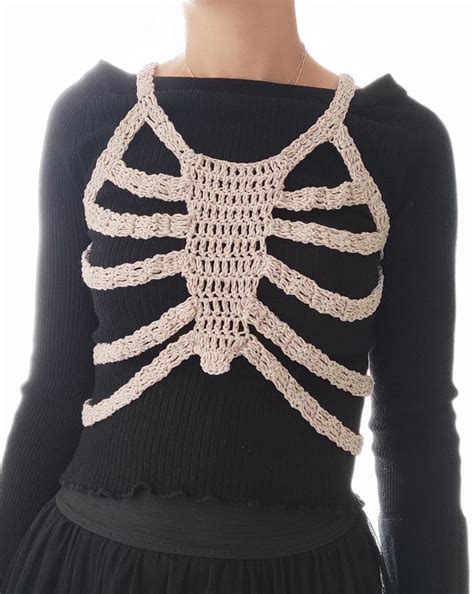 rib cage corset|crochet rib cage corset pattern.